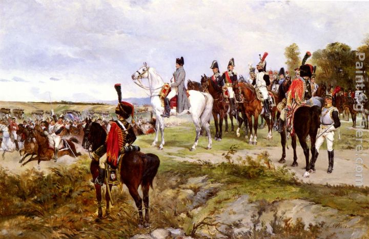 Napoleon Watching The Battle Of Friedland, 1807 painting - James Alexander Walker Napoleon Watching The Battle Of Friedland, 1807 art painting Napoleon Watching The Battle Of Friedland, 1807 painting - James Alexander Walker Napoleon Watching The Battle Of Friedland, 1807 art painting